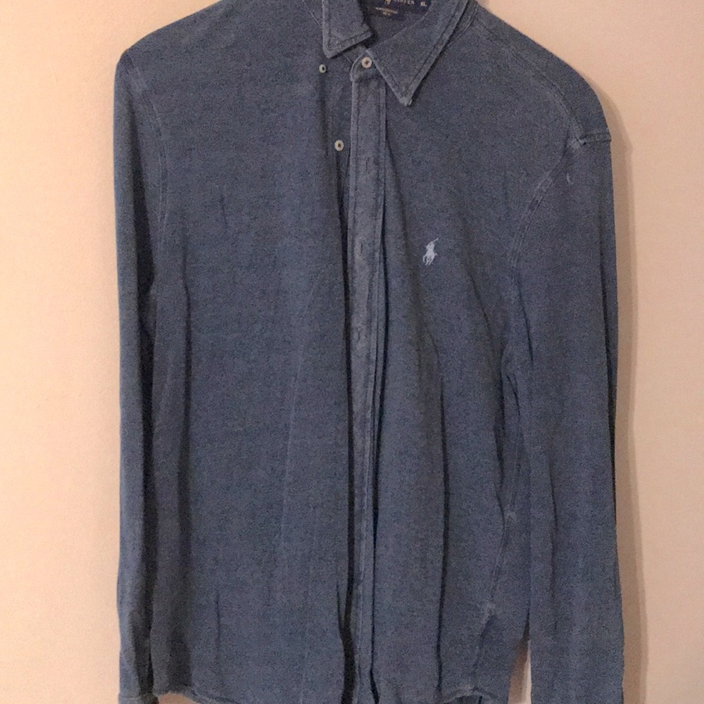 Polo featherweight mesh button down